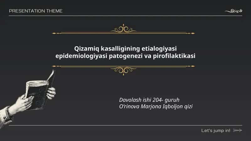 Qizamiq kasalligining etialogiyasi epidemiologiyasi patogenezi va pirofilaktikasi 1