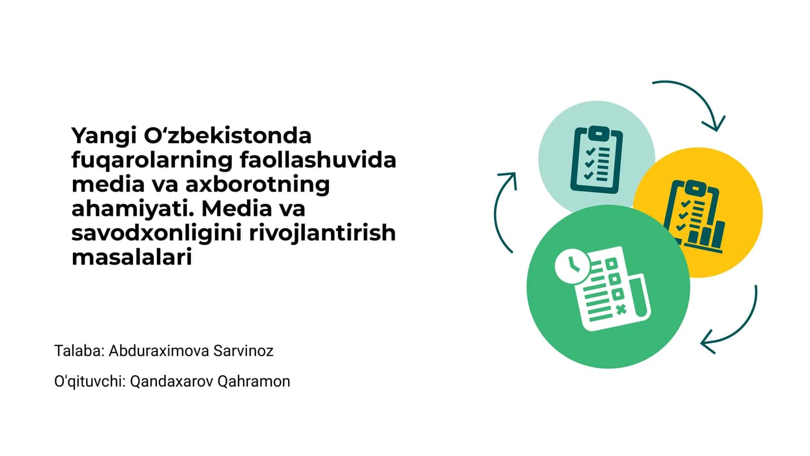 Media va axborotning ahamiyati 1