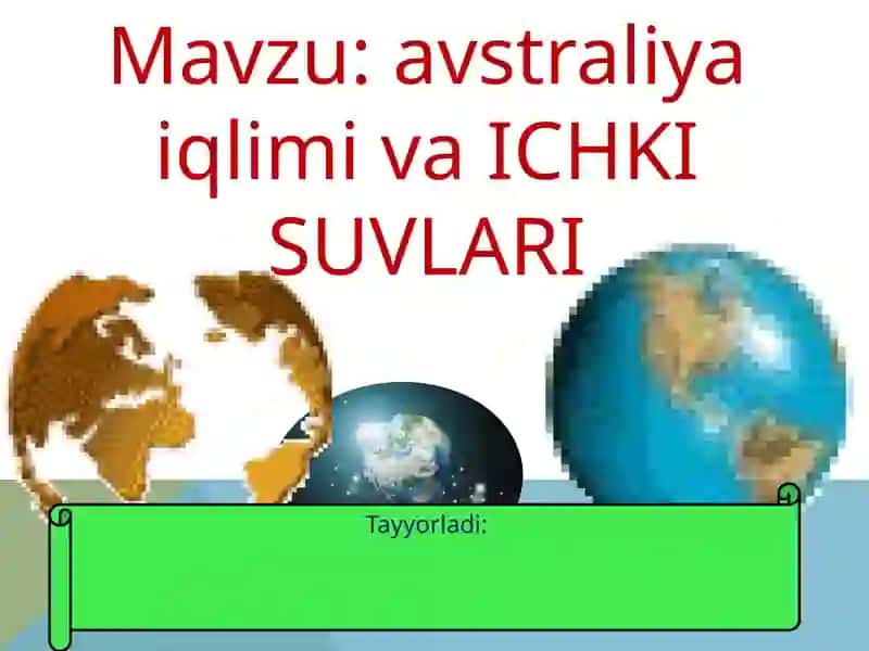 Avstraliya iqlimi ichki suvlari