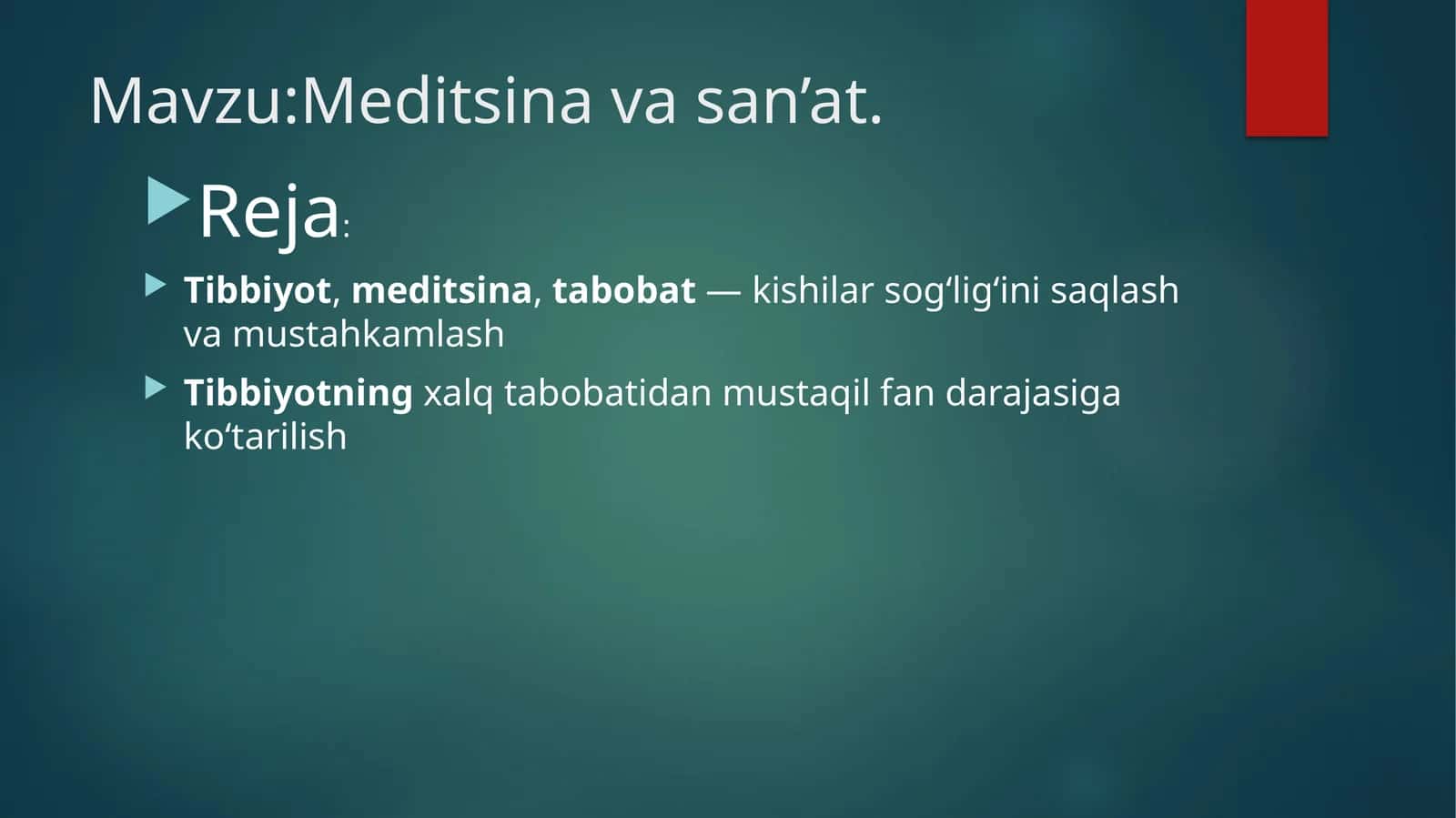 Meditsina va san’at 1