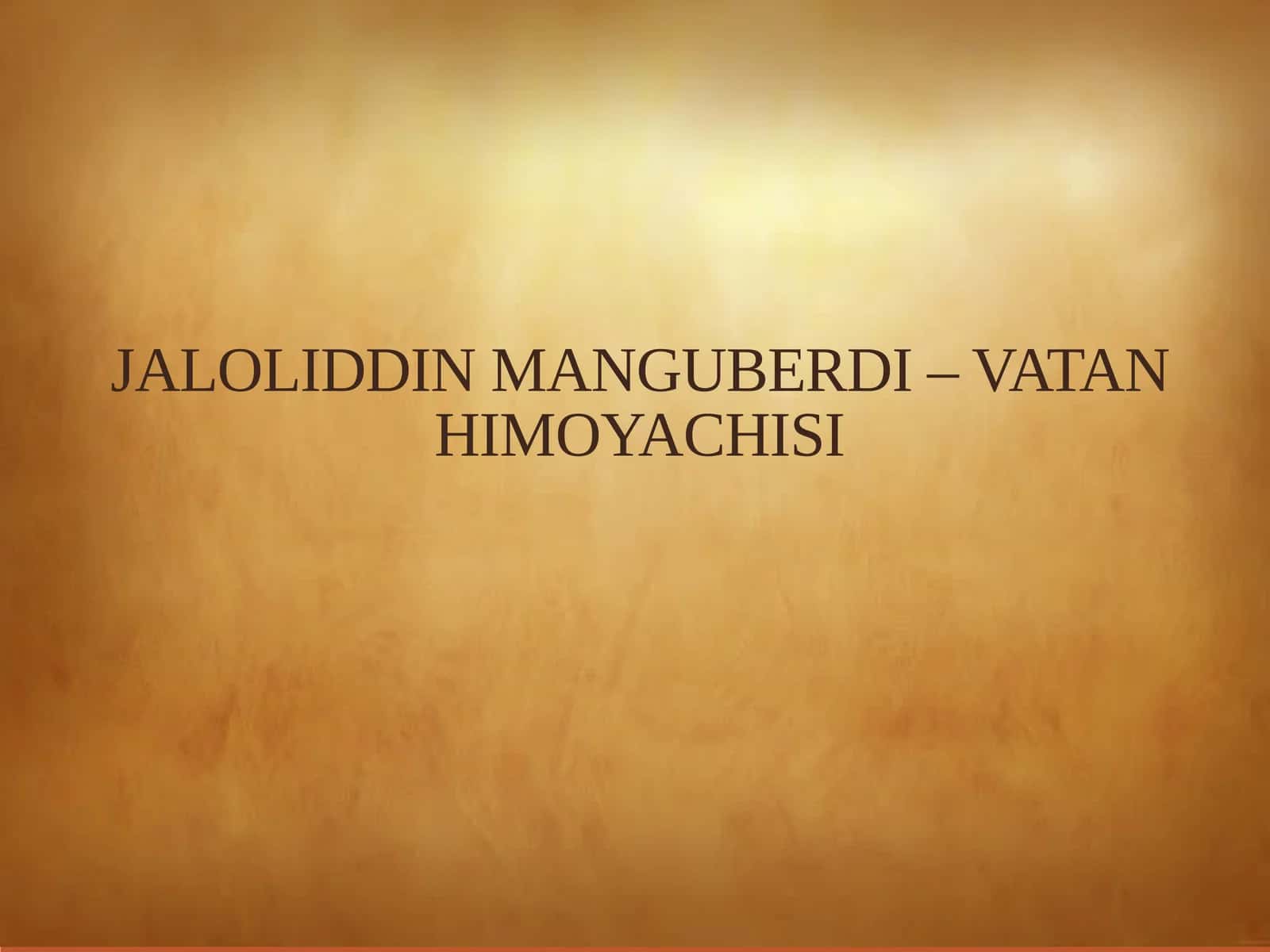 Jaloliddin Manguberdi – Vatanihimoqachisi 1