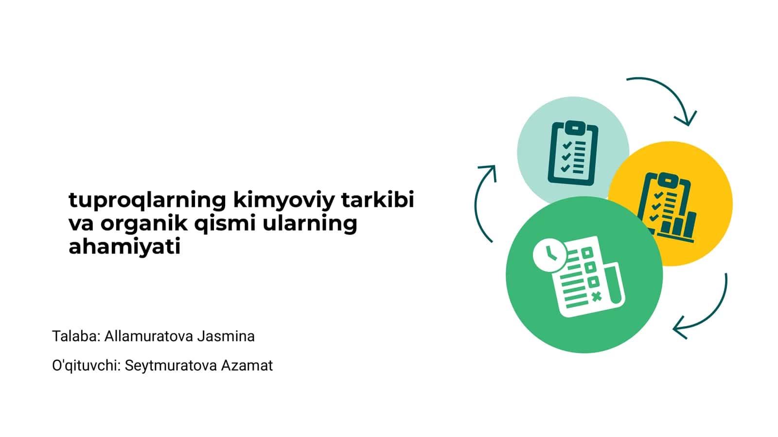 Tuproqlarning Kimyoviy Tarkibi va Organik Qismi 1