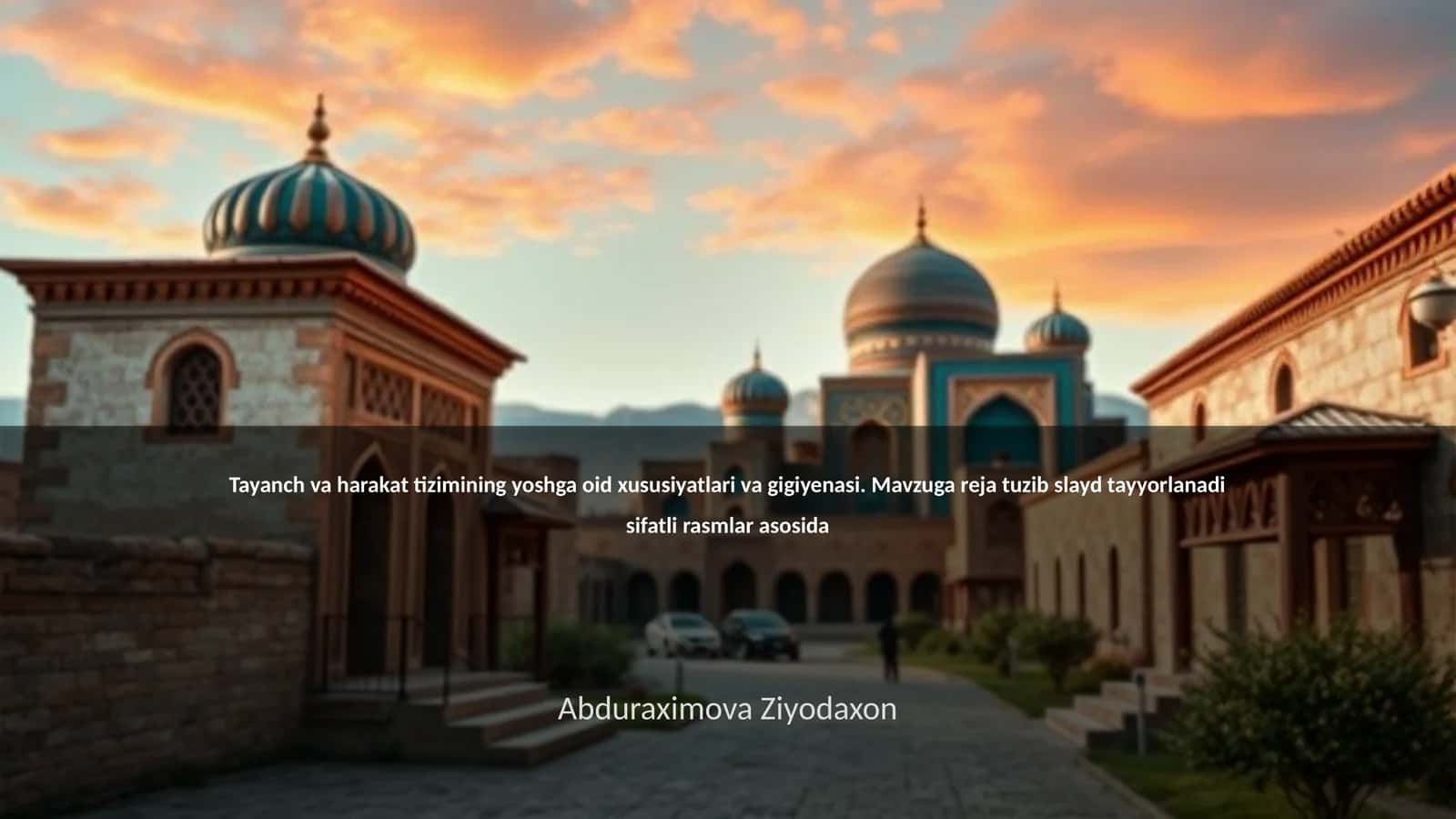 Tayanch va harakat tizimining yoshga oid xususiyatlari va gigiyenasi 1