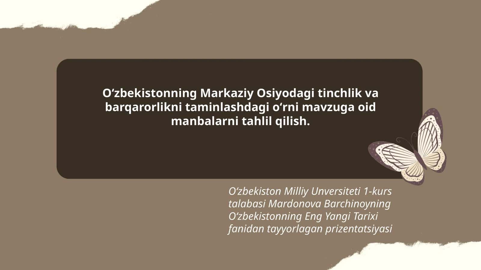 Oʻzbekistonning Eng Yangi Tarixi 1