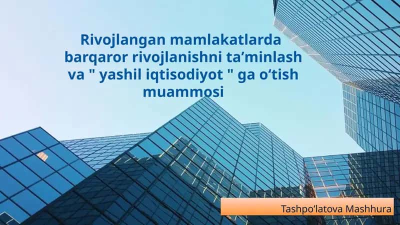 Barqaror rivojlanish: Ta'rif va ahamiyati 1