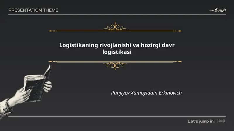 Logistikaning rivojlanishi va hozirgi davr logistikasi 1