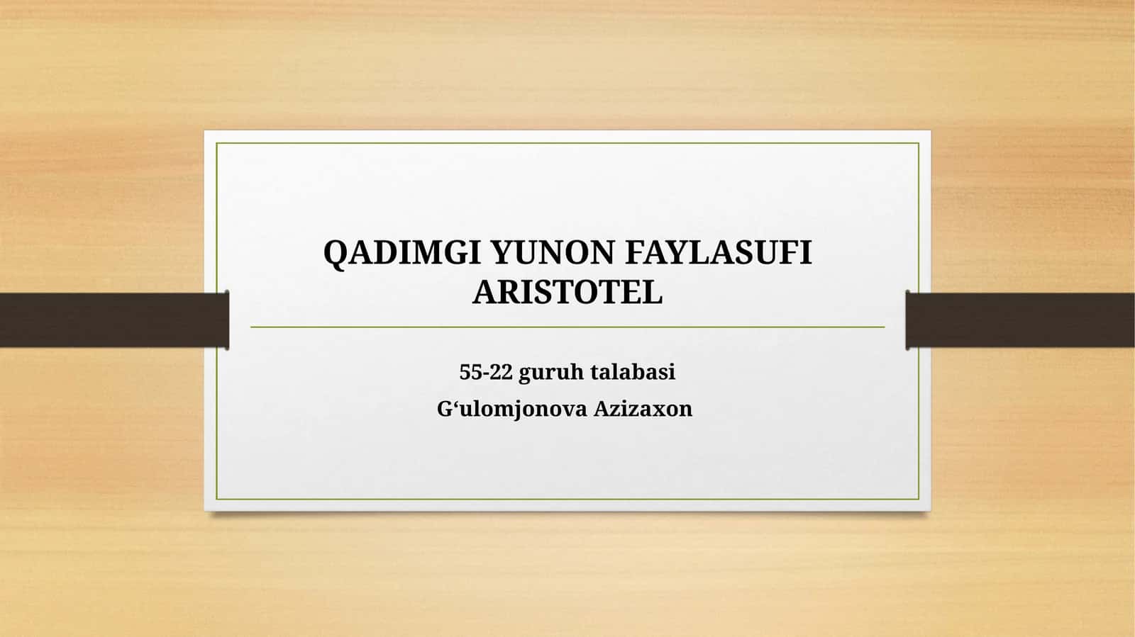 QADIMGIYUNON FAYLASUFI ARISTOTEL 1