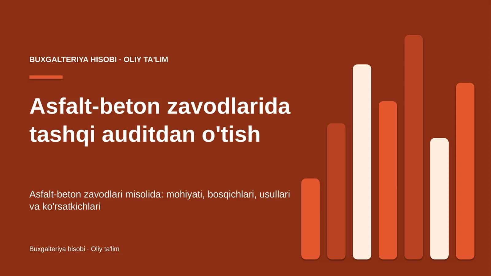 Asfalt-beton zavodlarida tashqi auditdan o'tish 1