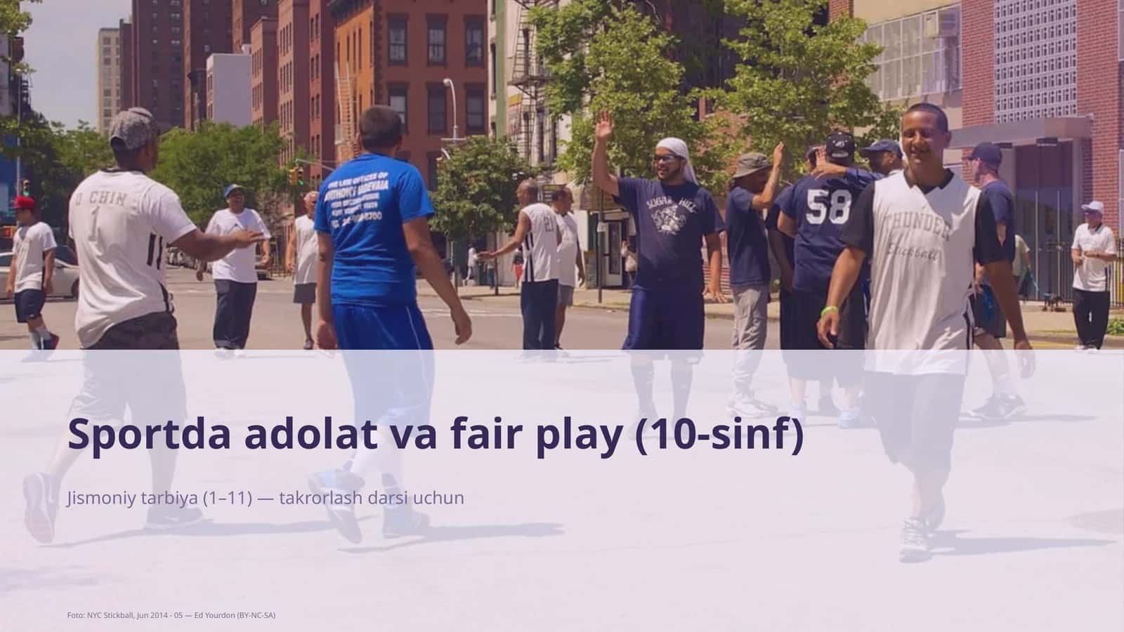 Sportda adolat va fair play (10-sinf) 1