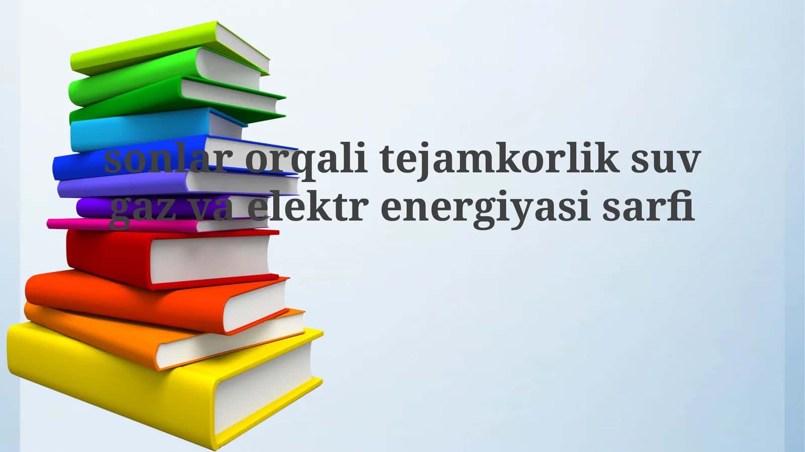 Iste'molni Hisoblash va Tahlil Qilish 1