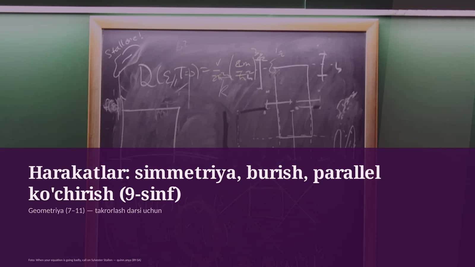 Geometriya (7–11) — takrorlash darsi uchun 1