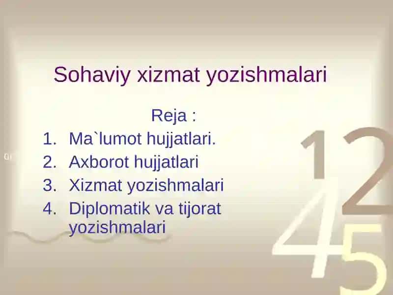 Xizmat yozishmalari