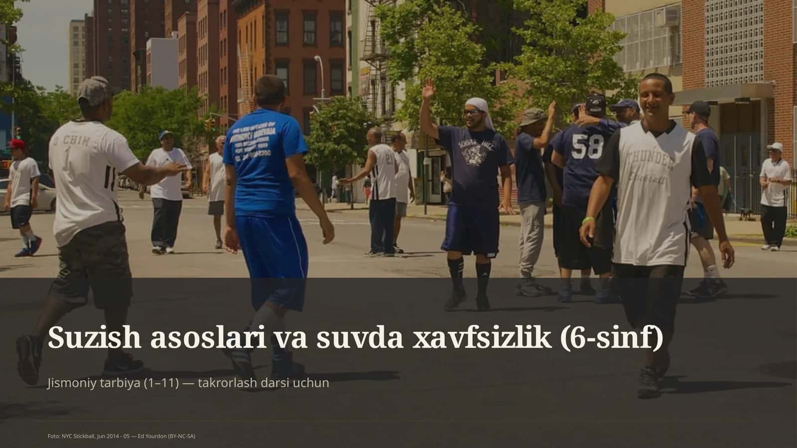 Suzish asoslari va suvda xavfsizlik (6-sinf) 1