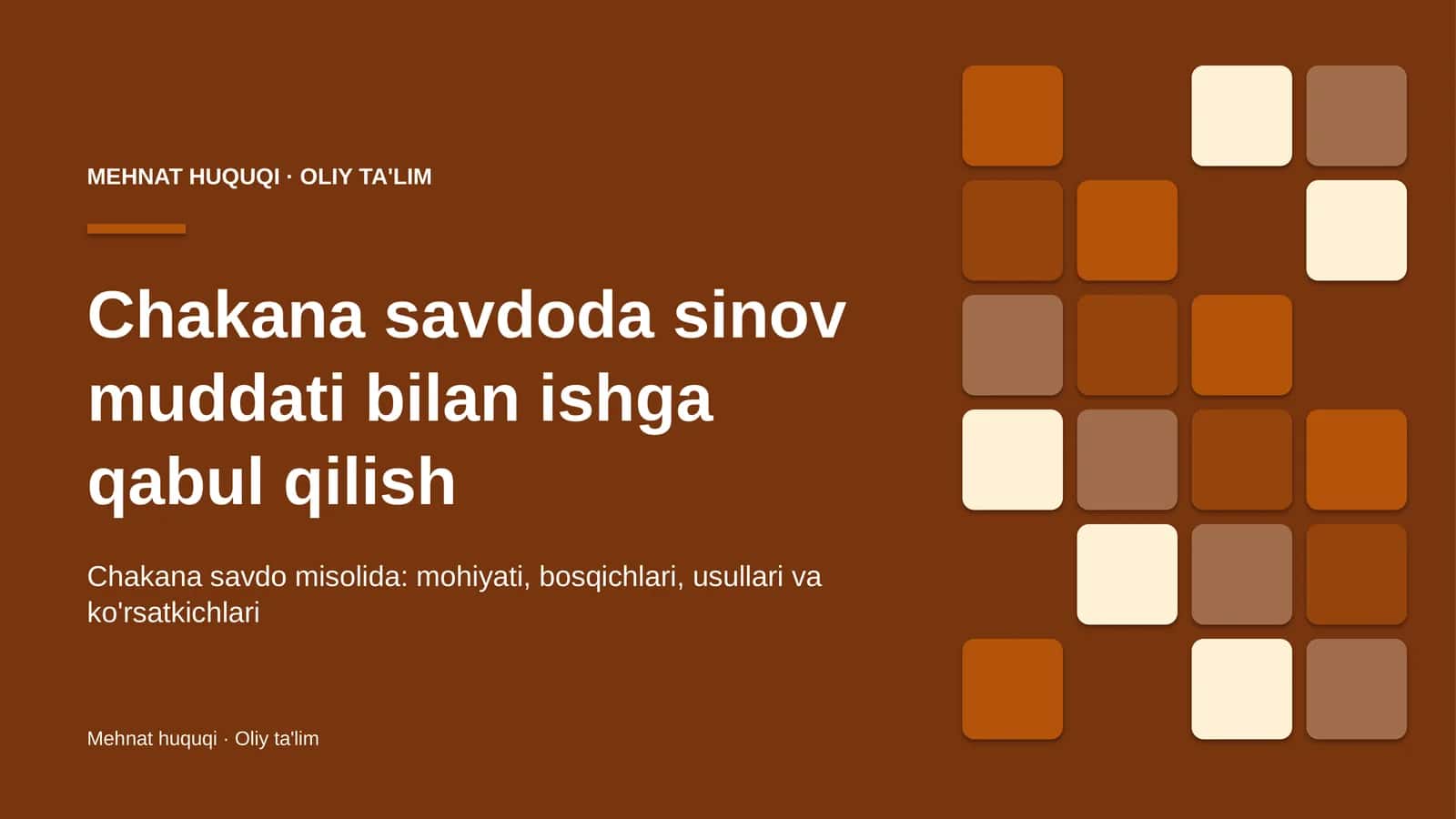 chakana savdoda sinov muddati bilan ishga qabul qilish 8534 1