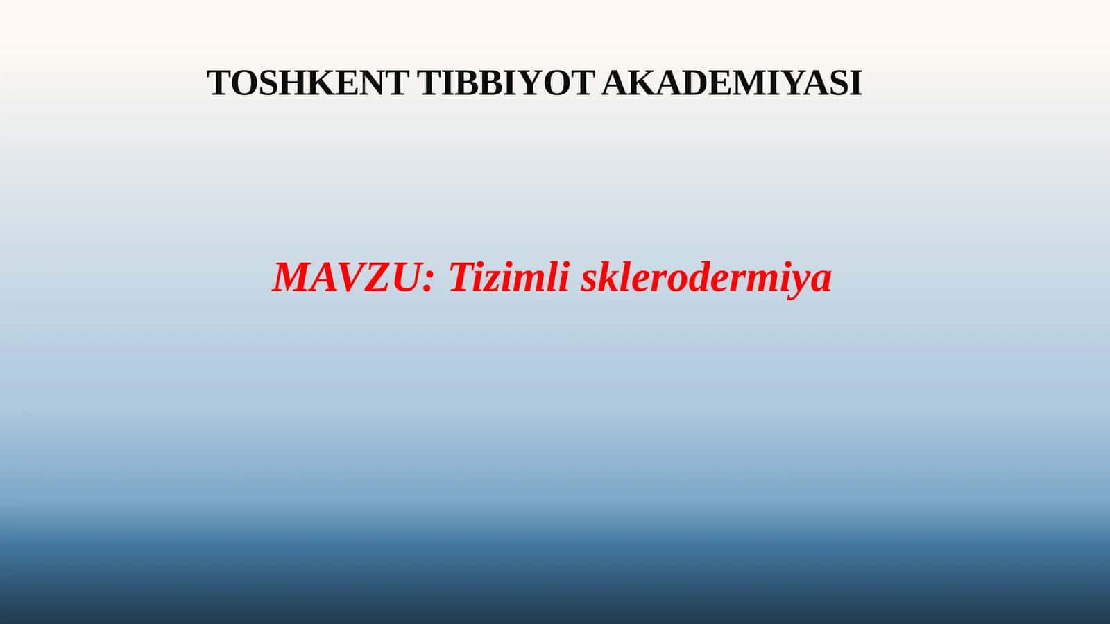 Tizimlisklerodermiya 1