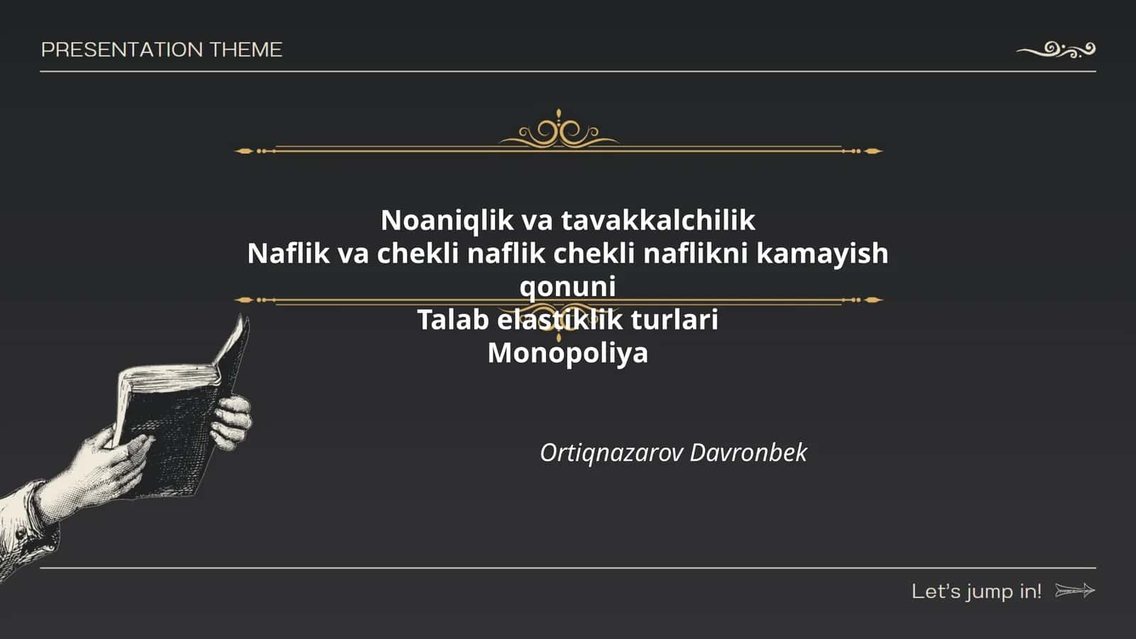 Noaniqlik va tavakkalchilik 1