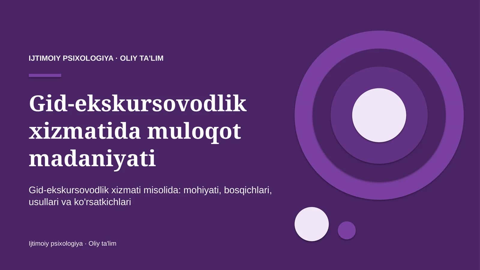 Gid-ekskursovodlik xizmatida muloqot madaniyati 1