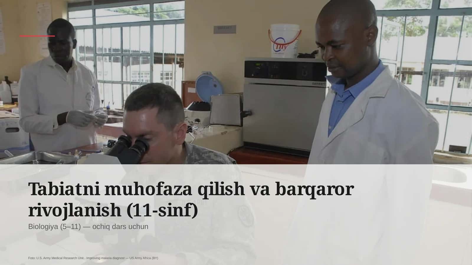Tabiatni muhofaza qilish va barqaror rivojlanish (11-sinf) 1