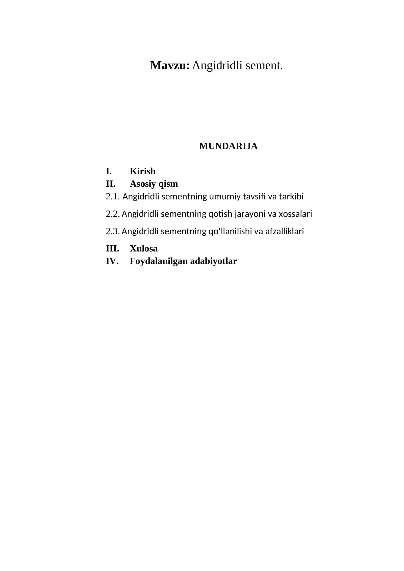 Angidridli sement 1