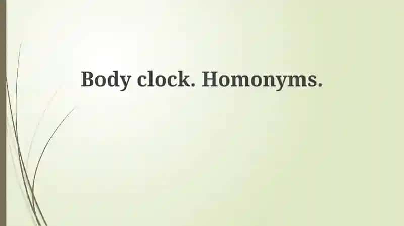 Understanding Your Body Clock 1