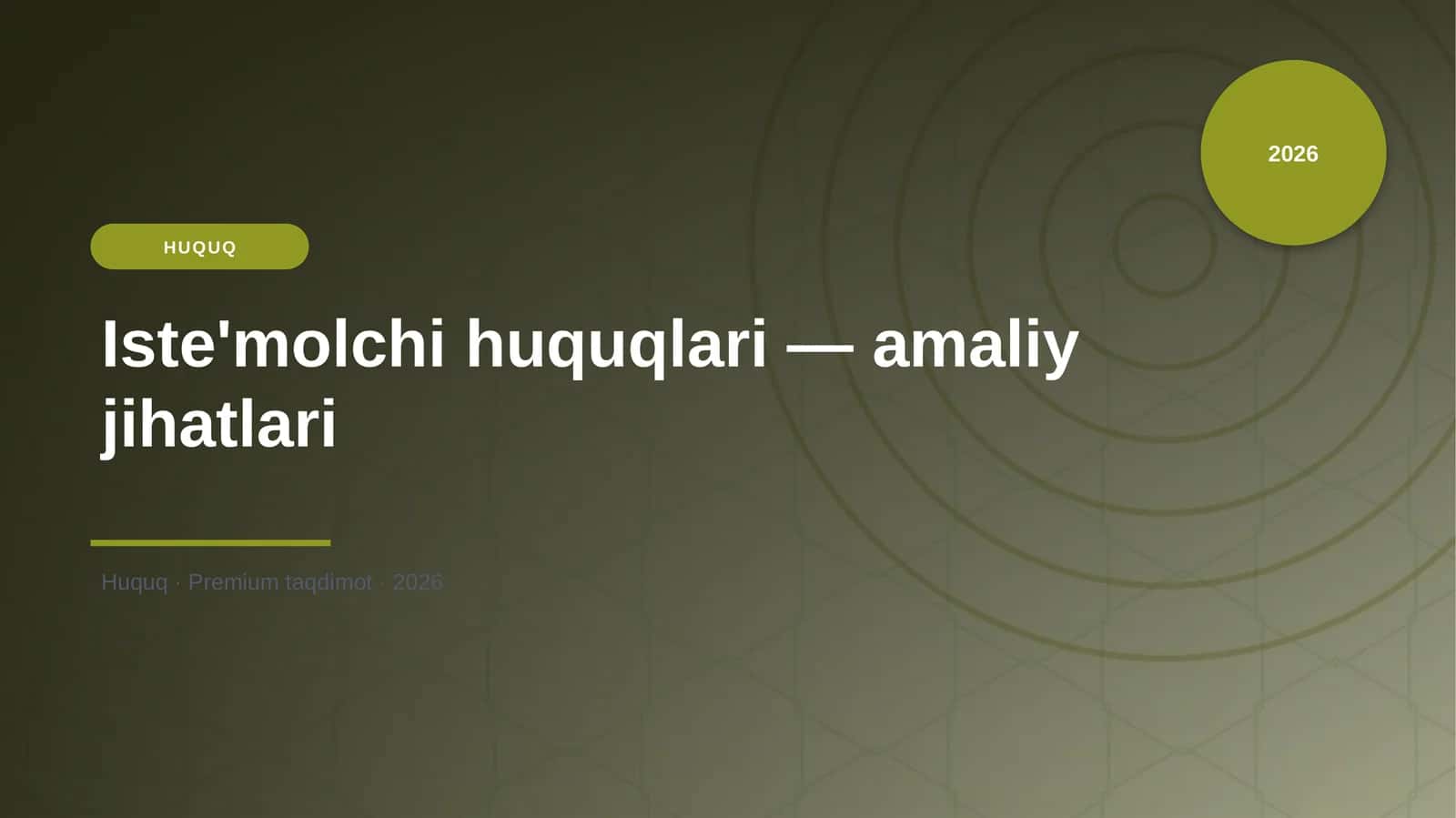 Iste'molchi huquqlari — amaliy jihatlari 1
