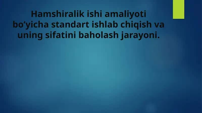 Standartishlabchiqish 1
