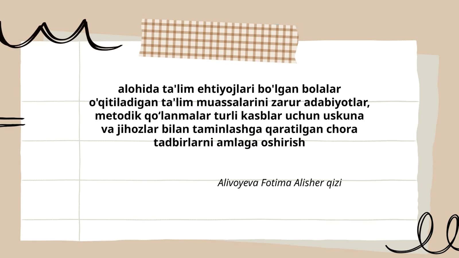 Zarur adabiyotlar va metodik qo'lanmalar turli kasblar uchun uskuna va jihozlar bilan taminlashga qaratilgan chora tadbirlar 1