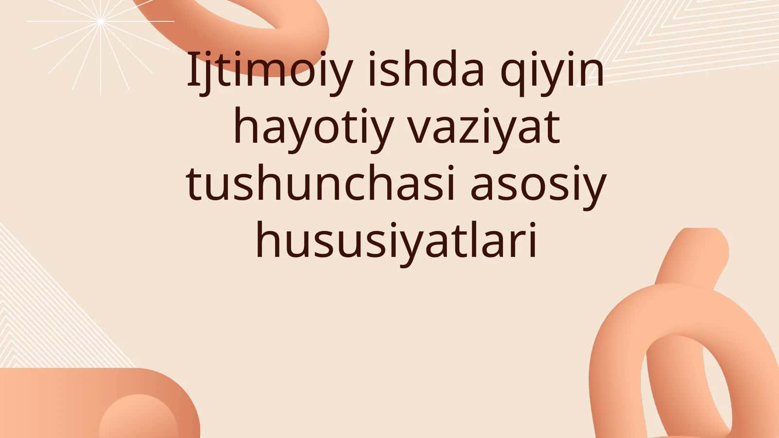 Hayotiy vaziyat tushunchasi 1