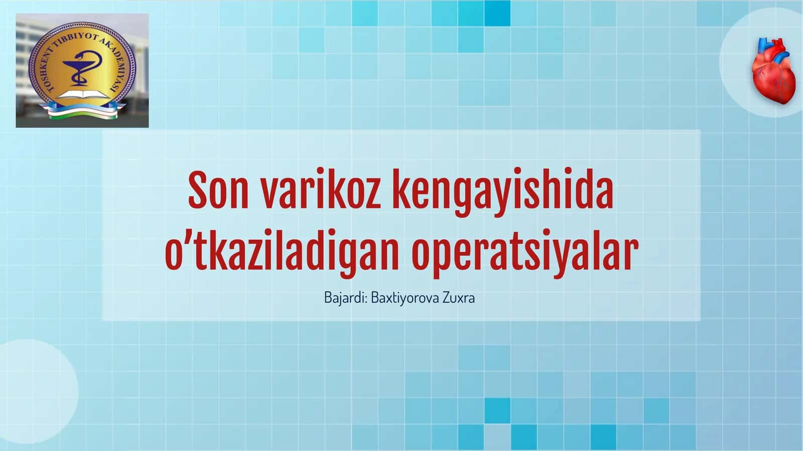 Son varikoz kengayishida o‘tkaziladigan operatsiyalar 1