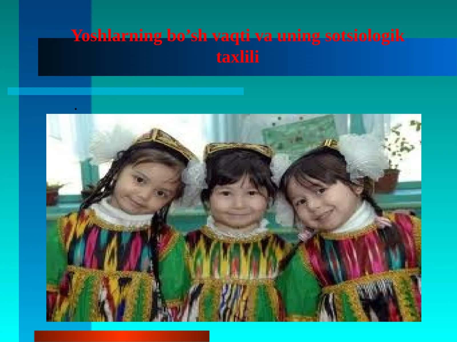 Yoshlarning bo’sh vaqti va uning sotsiologik taxlili 1