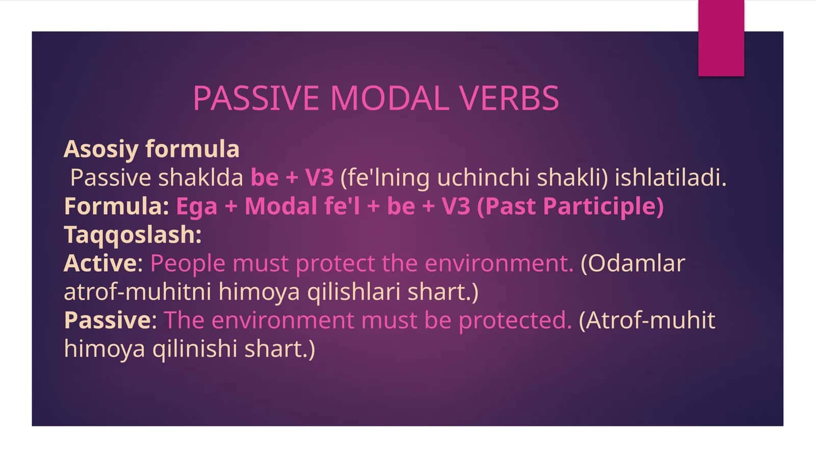 PASSIVE MODAL VERBS 1