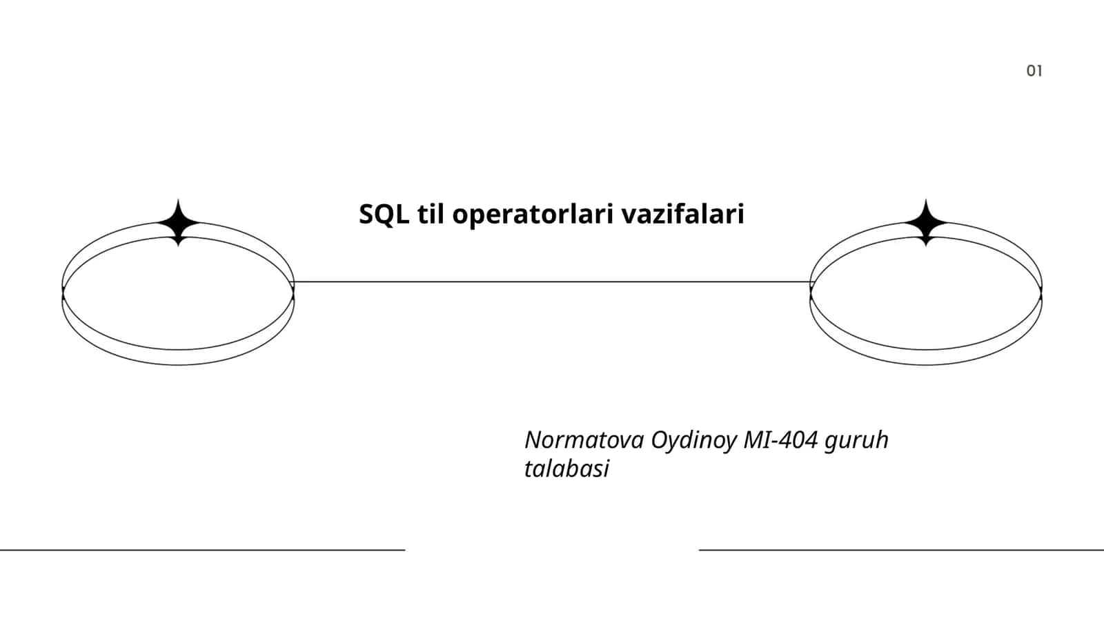 SQL til operatorlari vazifalari 1