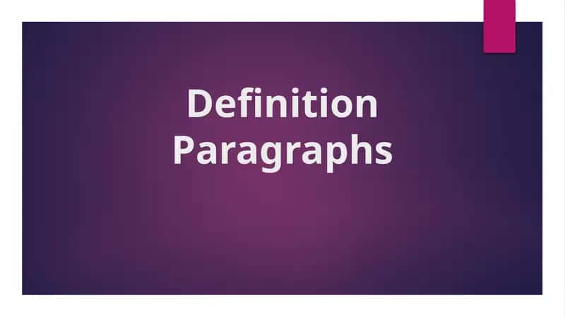 Definition Paragraphs 1