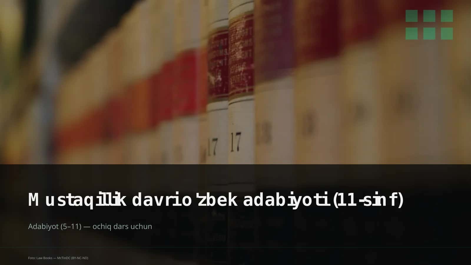 Mustaqillik davri o'zbek adabiyoti (11-sinf) 1