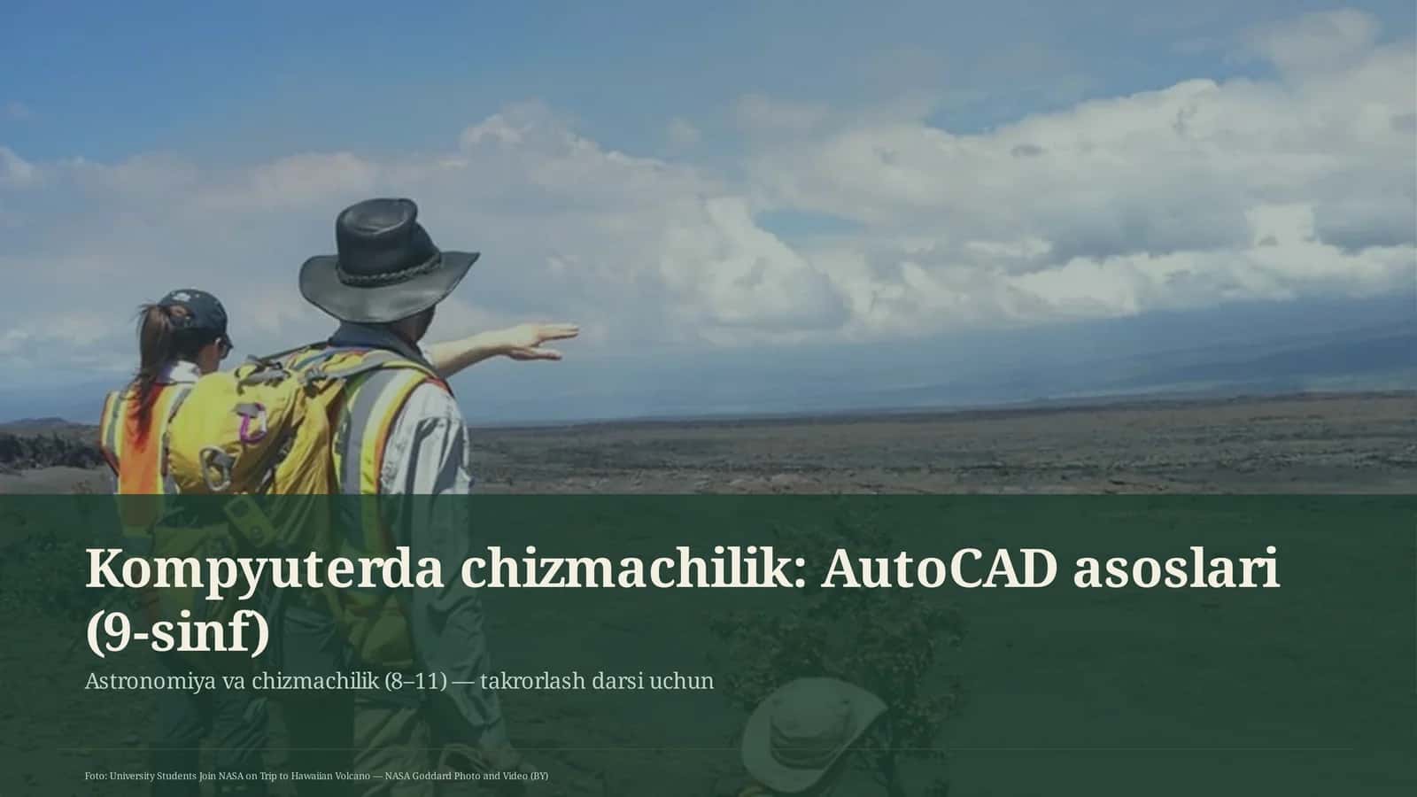 Kompyuterda chizmachilik: AutoCAD asoslari (9-sinf) 1