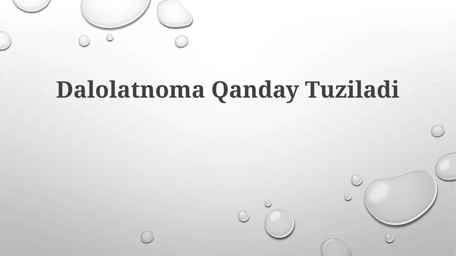 Dalolatnoma Qanday Tuziladi 1
