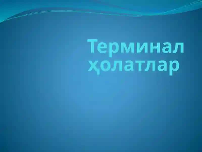 Терминал ҳолатлар