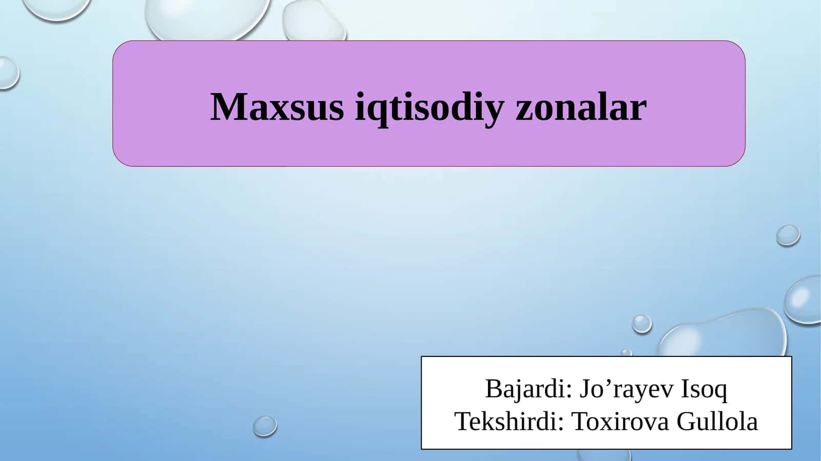 Maxsus iqtisodiy zonalar 1