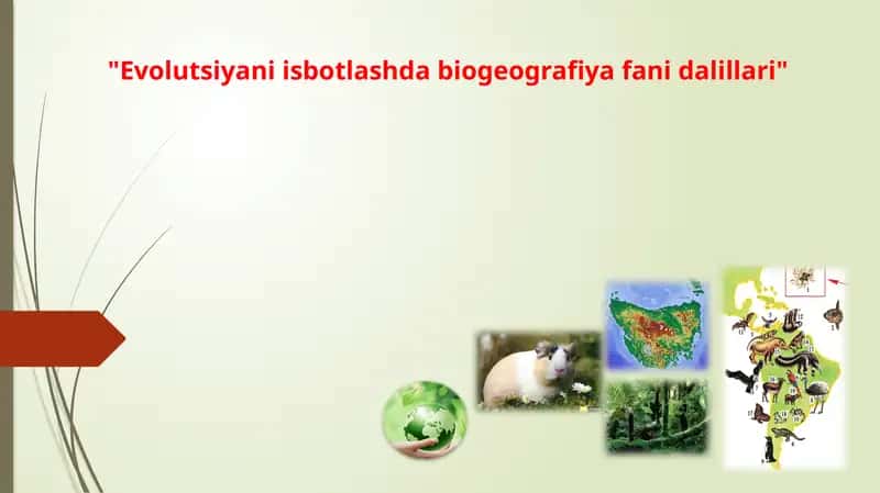 Evolutsiyani isbotlashda biogeografiya fani dalillari 1
