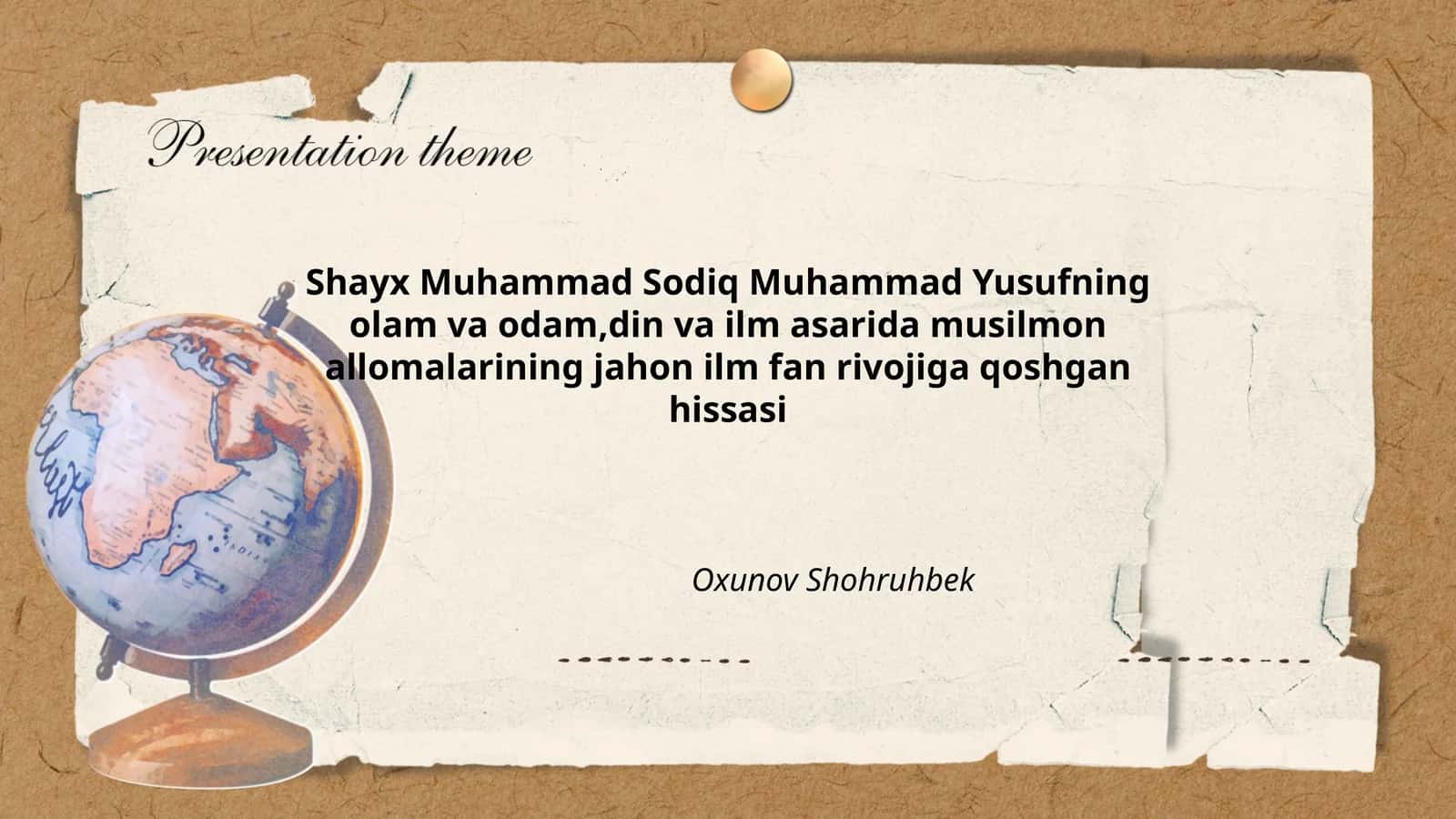 Islom olamida ilm-fan tarixi 1