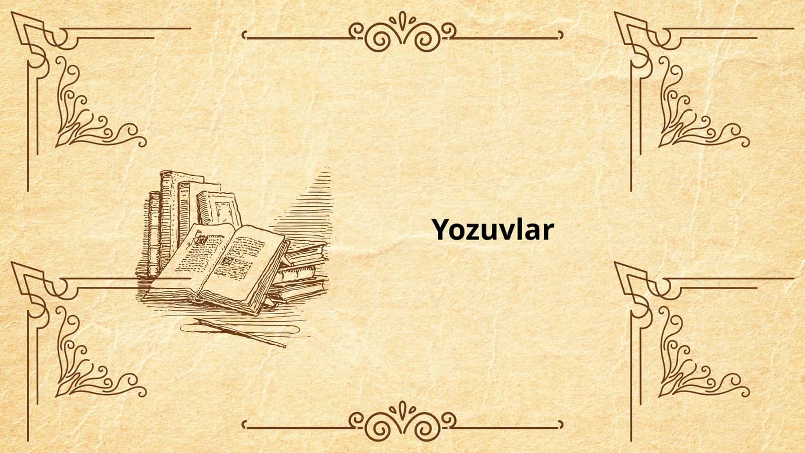 Yozuvlar 1