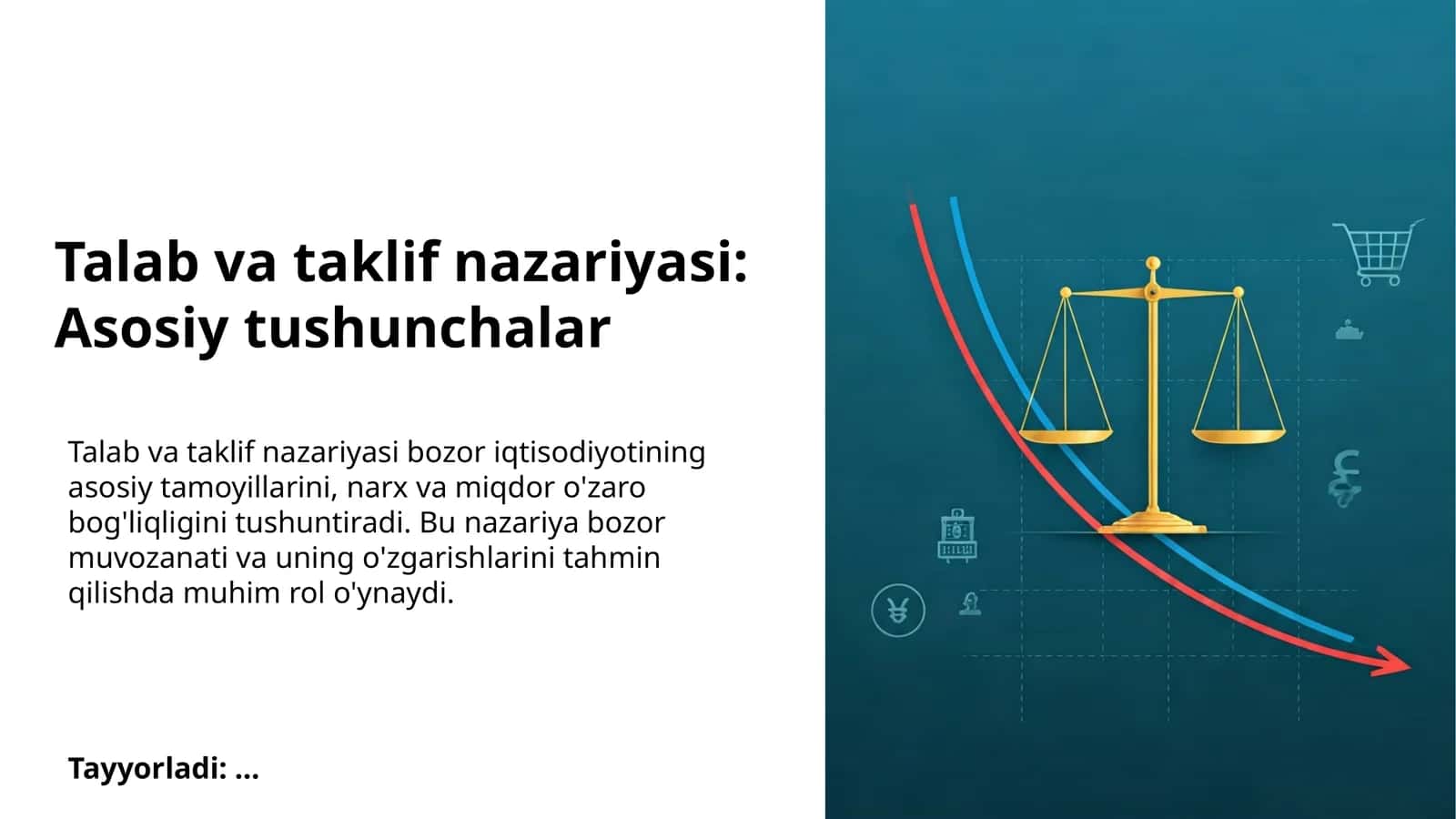 Talab va taklif nazariyasi: Asosiy tushunchalar 1