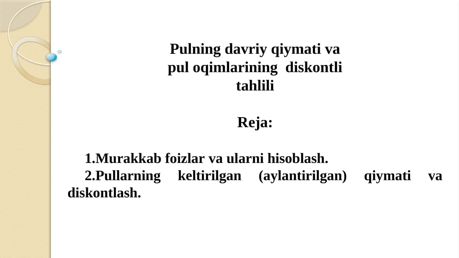 Murakkab foizlar va ularni hisoblash 1