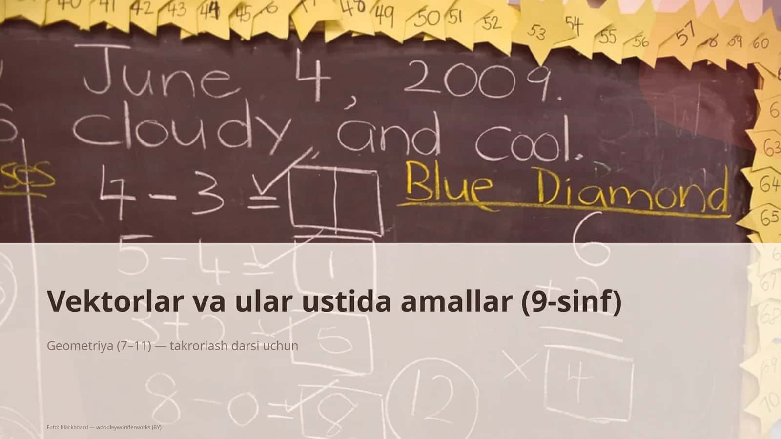 Vektorlar va ular ustida amallar (9-sinf) 1