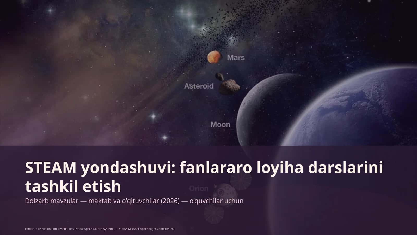 STEAM yondashuvi: fanlararo loyiha darslarini tashkil etish 1