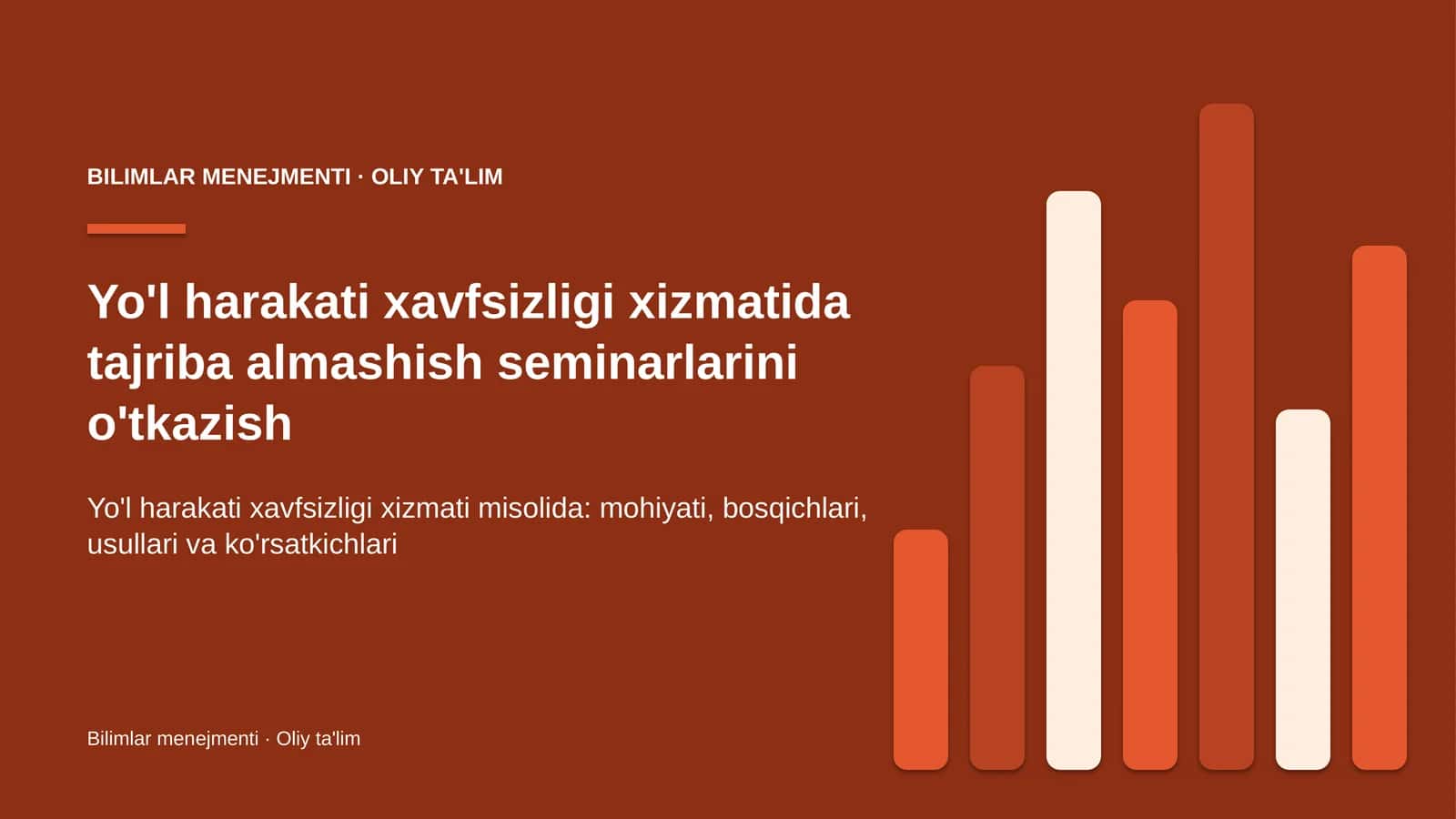 Yo'l harakati xavfsizligi xizmatida tajriba almashish seminarlarini o'tkazish 1