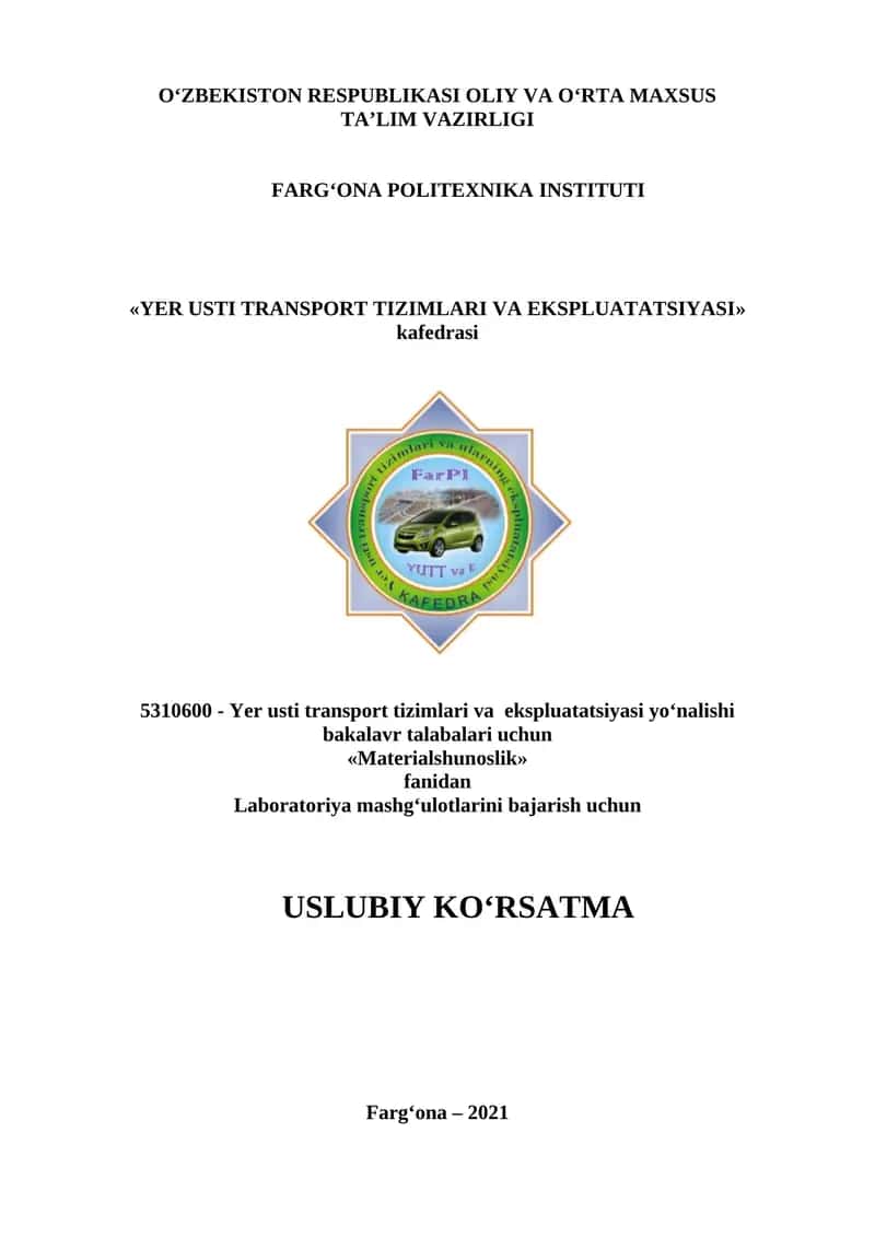 Materialshunoslik 1