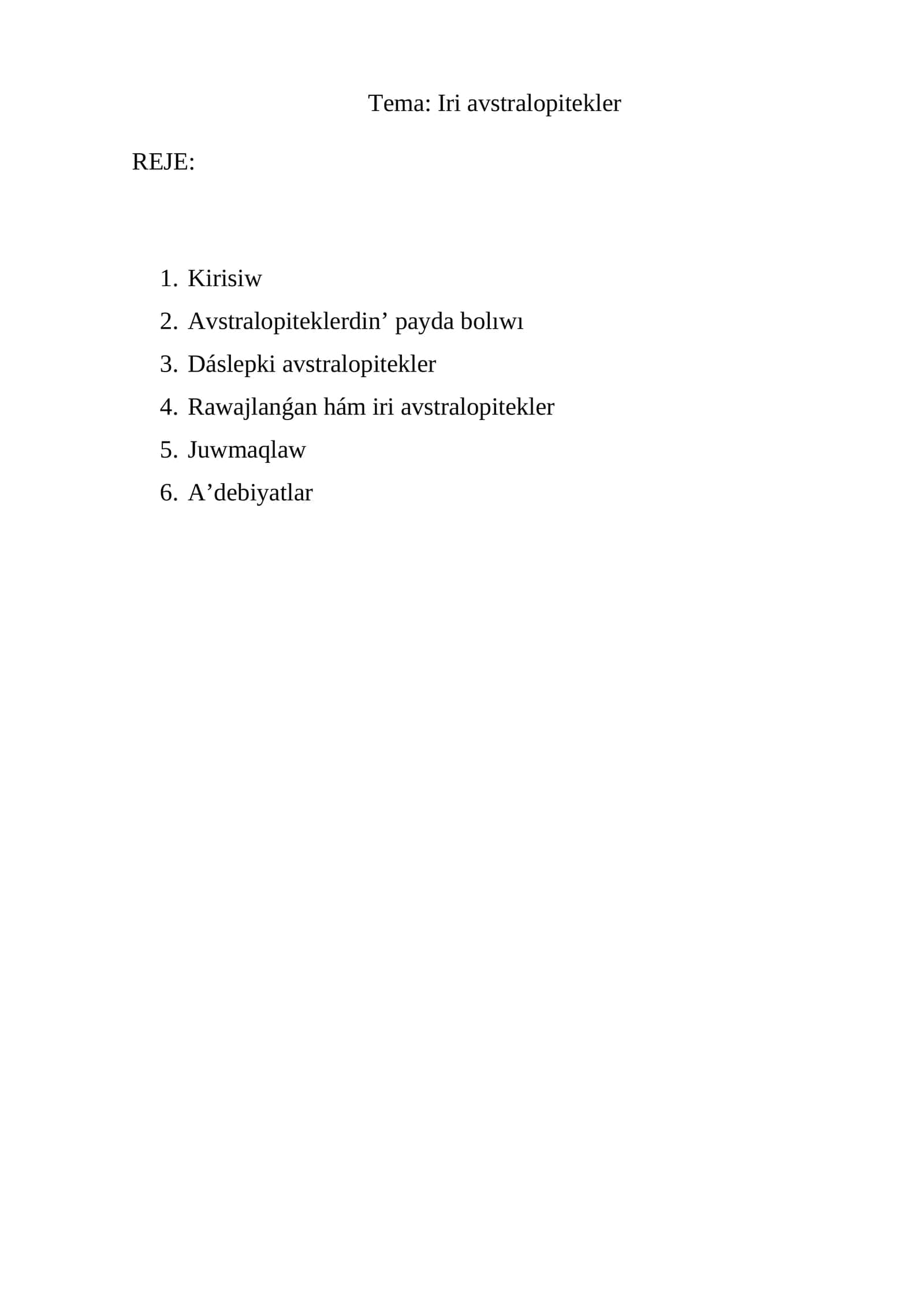 Iri avstralopitekler 1
