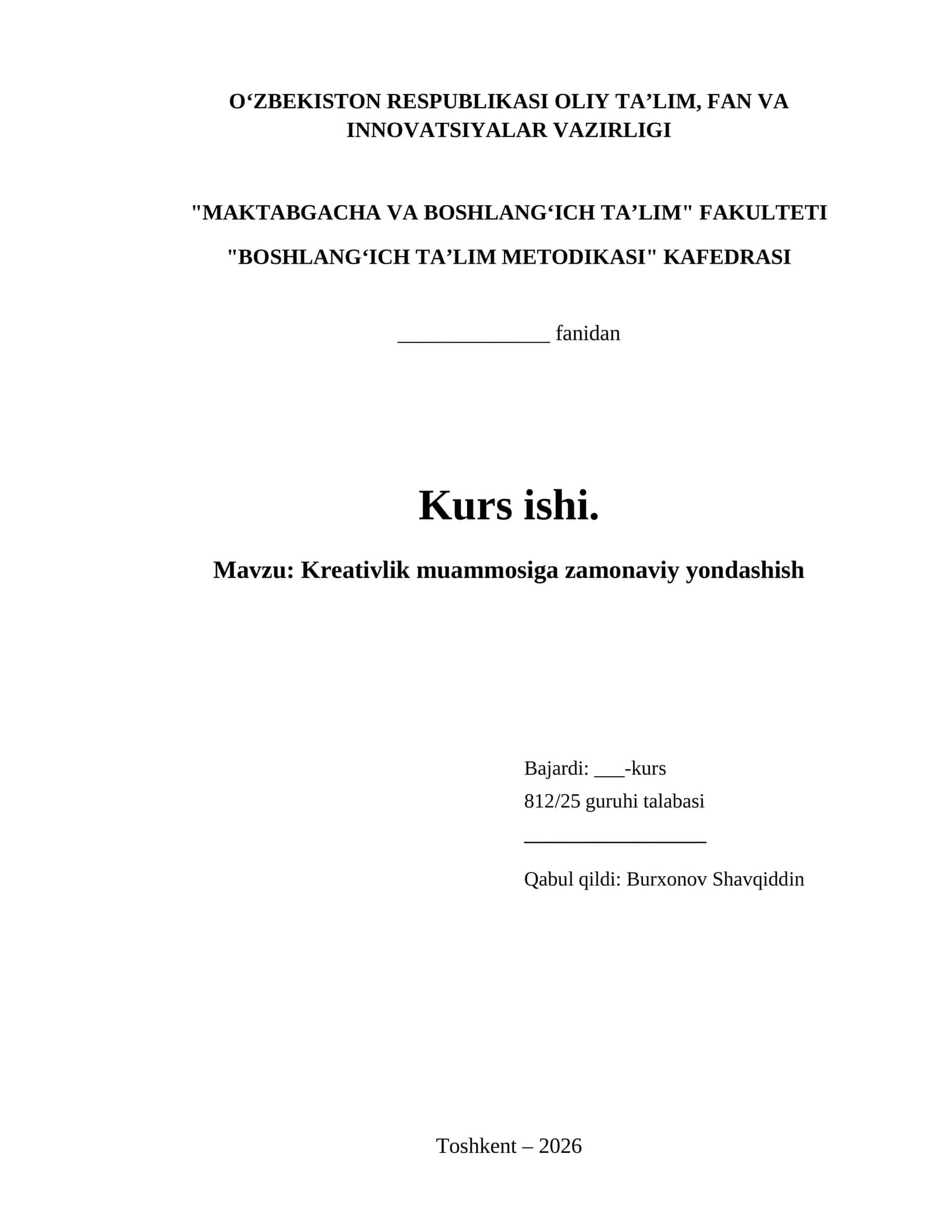 Kreativlik muammosiga zamonaviy yondashish 1