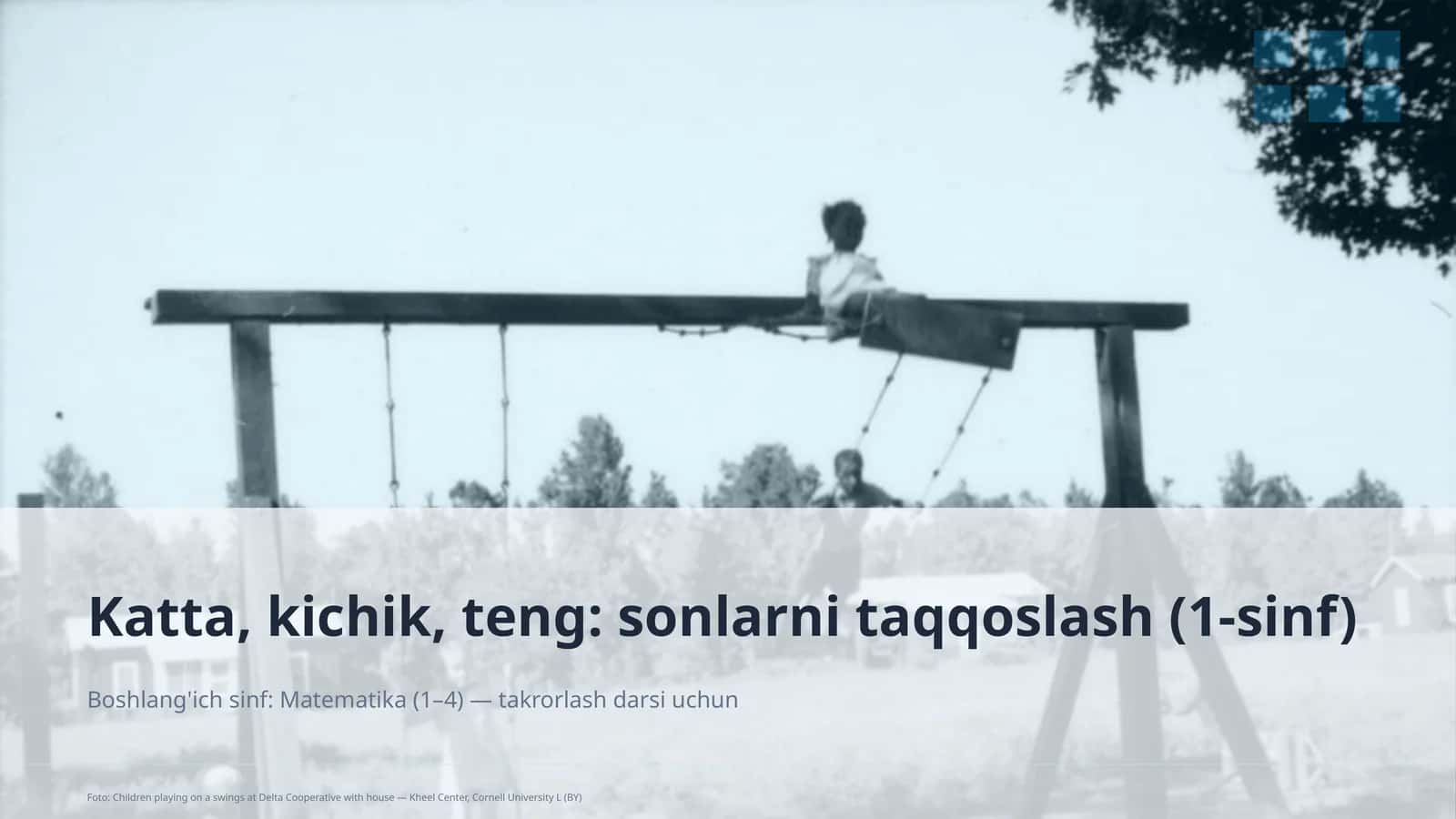 Katta, kichik, teng: sonlarni taqqoslash (1-sinf) 1